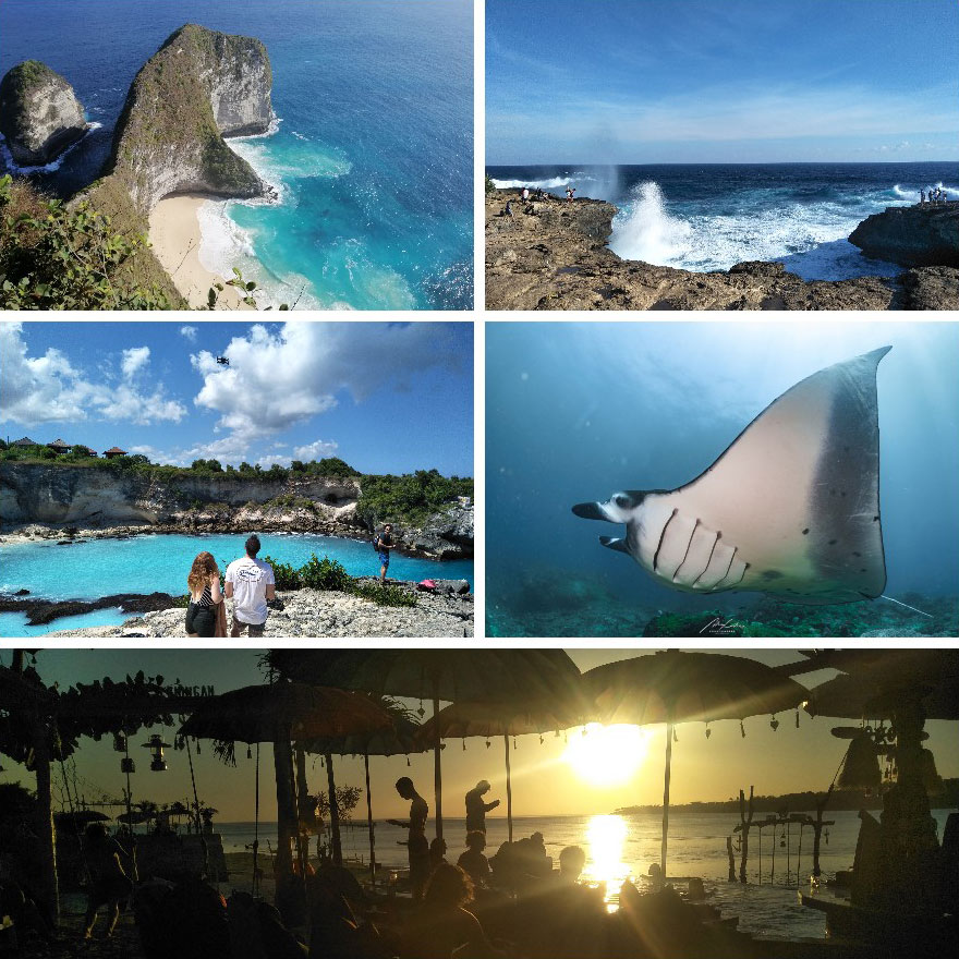Overnight Nusa Lembongan, Canoeing + Snorkeling, Ceningan & West Nusa Penida land Tour from Sanur Bali