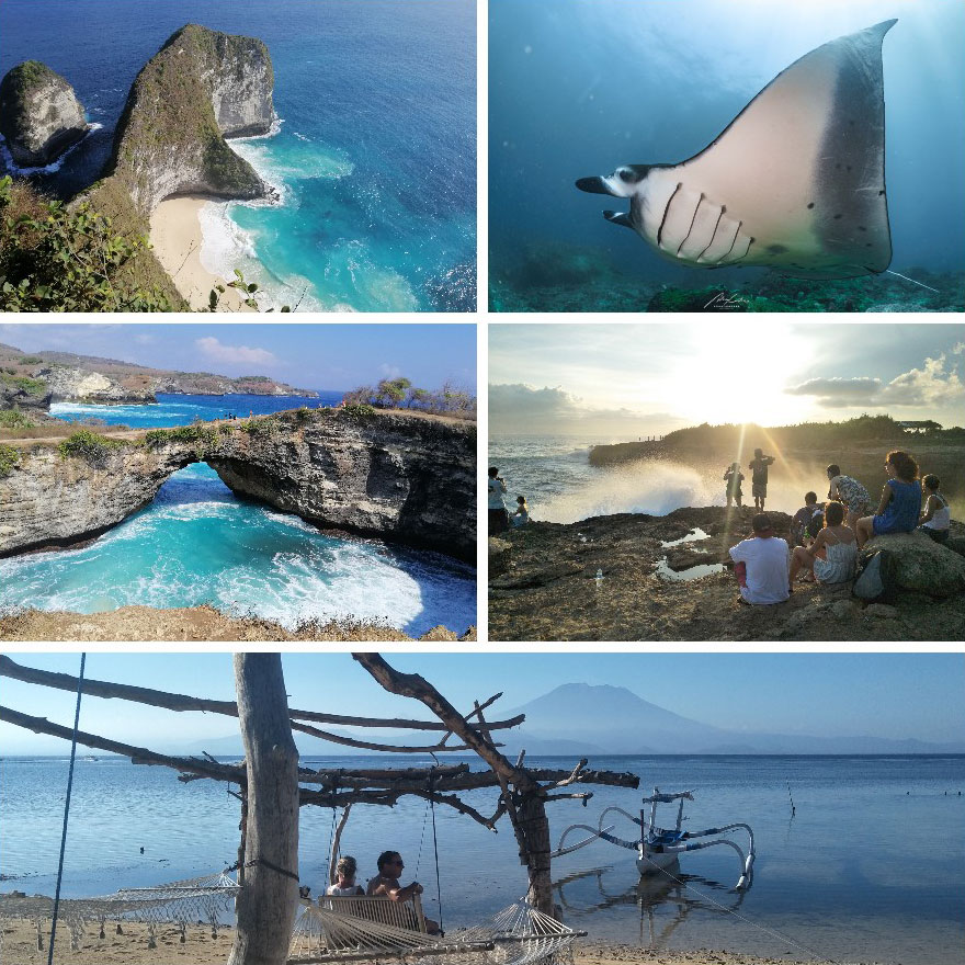 Overnight Nusa Lembongan Canoeing + Snorkeling & West Nusa Penida Land Tour from Sanur Bali